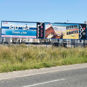Diseño e instalación de Carteleria en vallas publicitarias